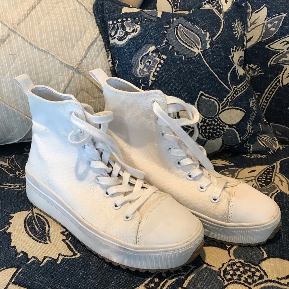 White High-Top Women's Sneakers